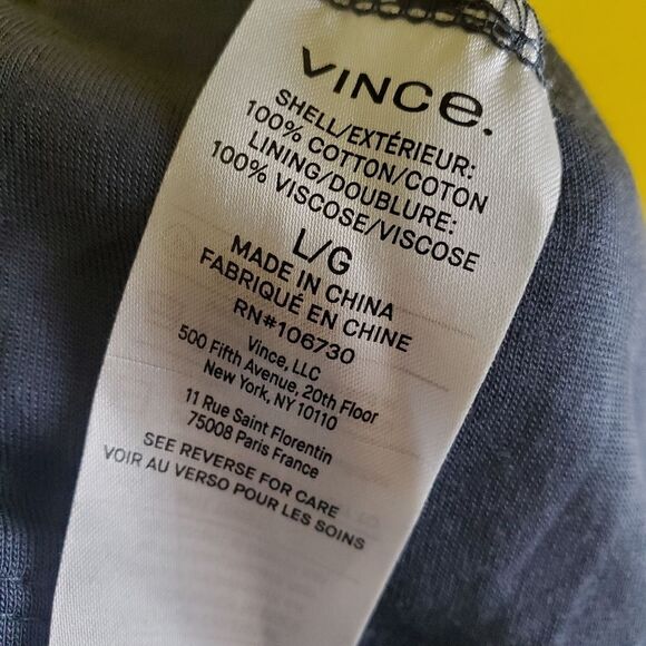 Vince Striped Knot Detail T-Shirt Dress Size Large - Picture 10 of 11